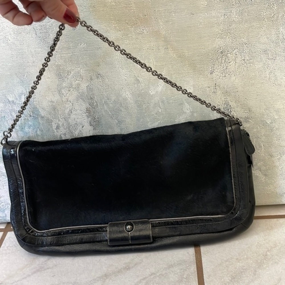 Vintage COACH Black Cowhide Leather Bag